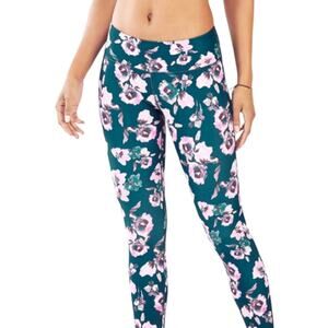 Fabletics Salar Printed Powerhold Floral Leggings PanWomen's Small Green